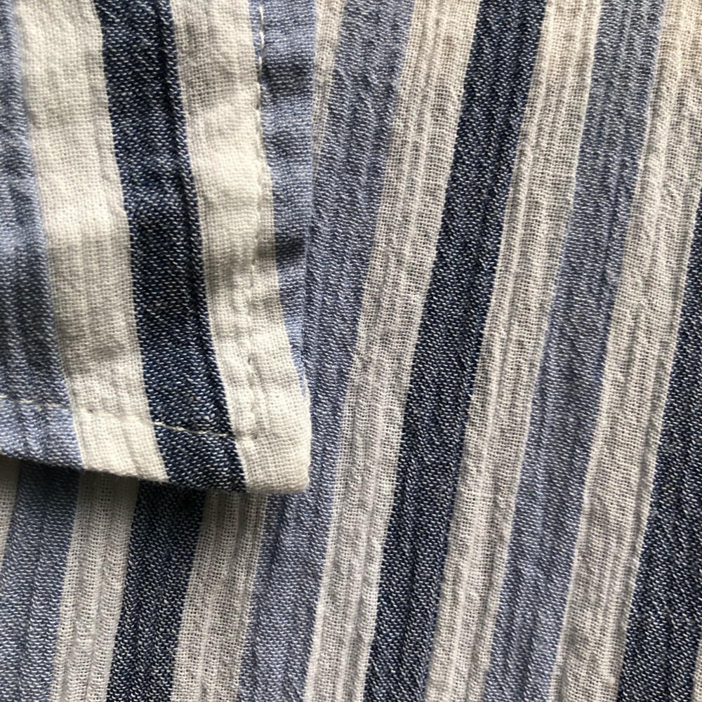 💕*NWT*SANCTUARY BOYFRIEND RELAXED BLUE STRIPED L/S BUTTON DOWN! 🎊 - Picture 11 of 15